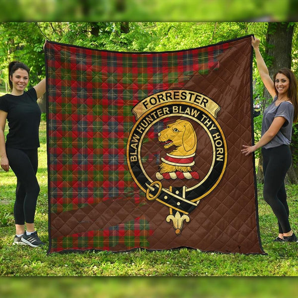 Forrester Tartan Crest Premium Quilt Oldest Style