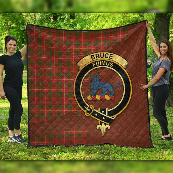 Bruce Modern Tartan Crest Premium Quilt Oldest Style