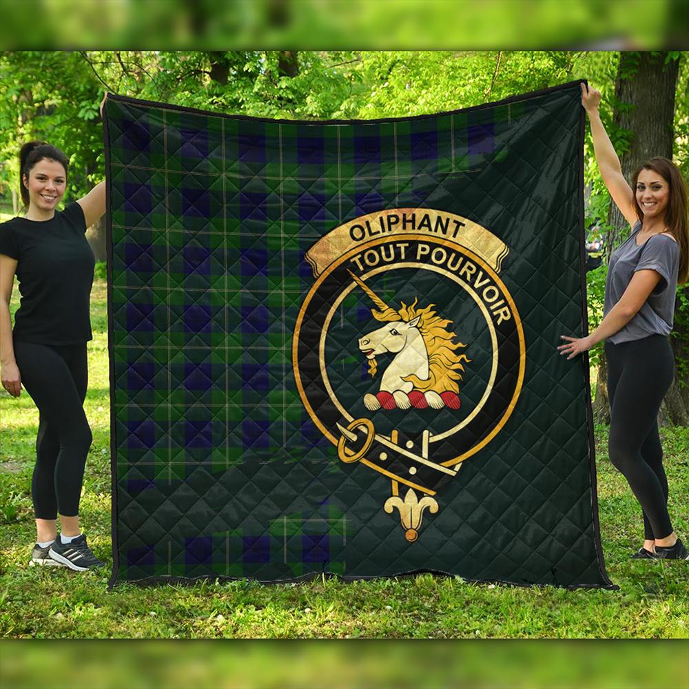 Oliphant Modern Tartan Crest Premium Quilt Oldest Style