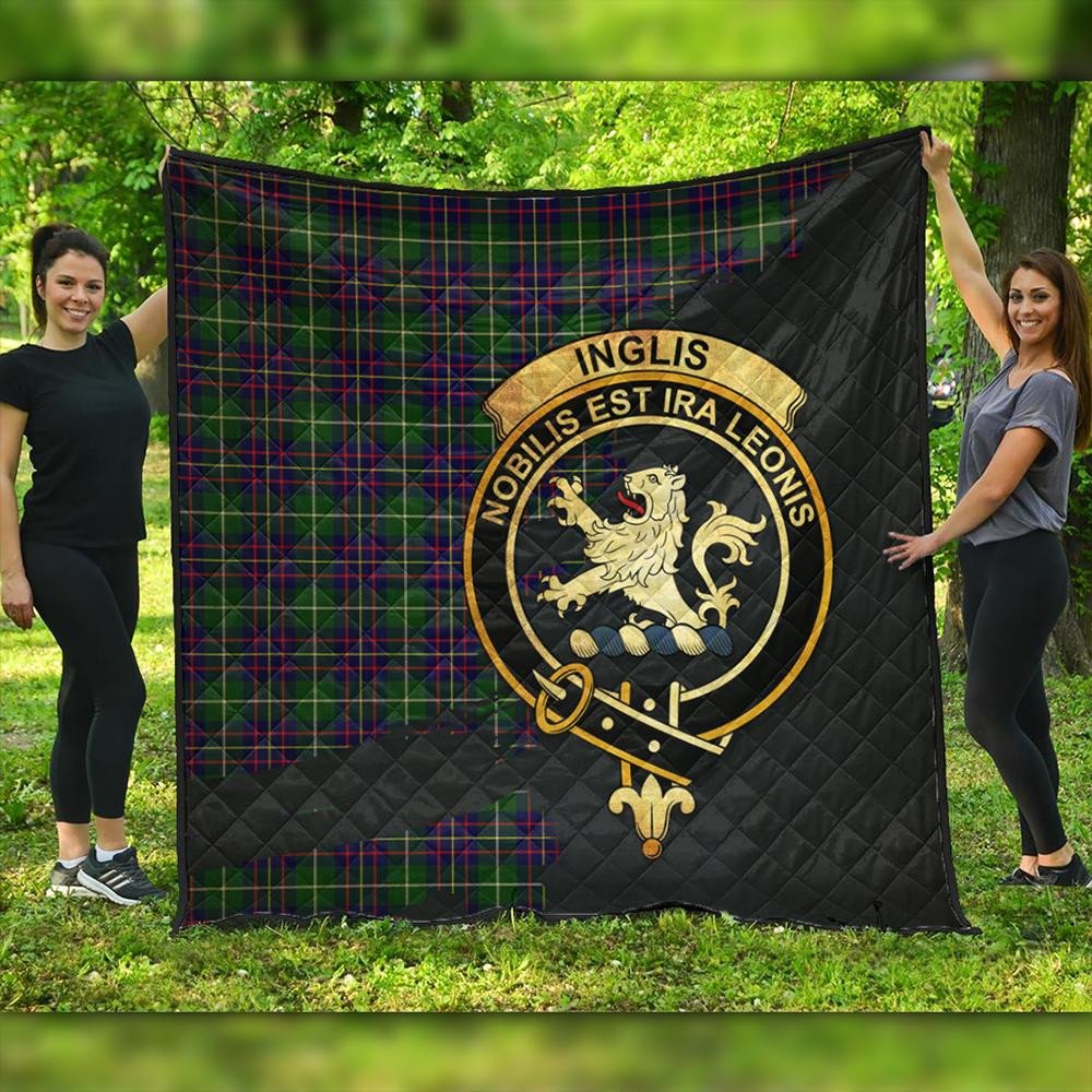 Inglis Modern Tartan Crest Premium Quilt Oldest Style