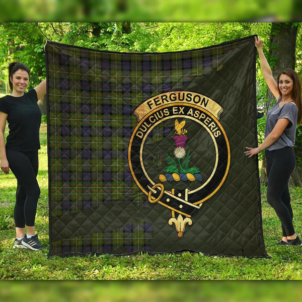 Fergusson Modern Tartan Crest Premium Quilt Oldest Style