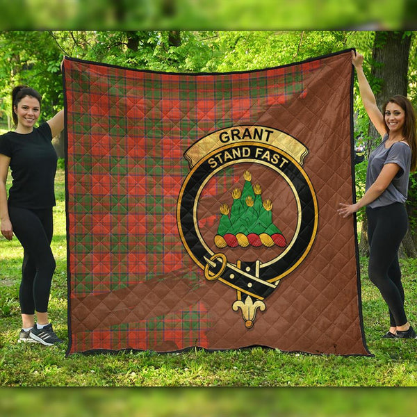 Grant Ancient Tartan Crest Premium Quilt Oldest Style