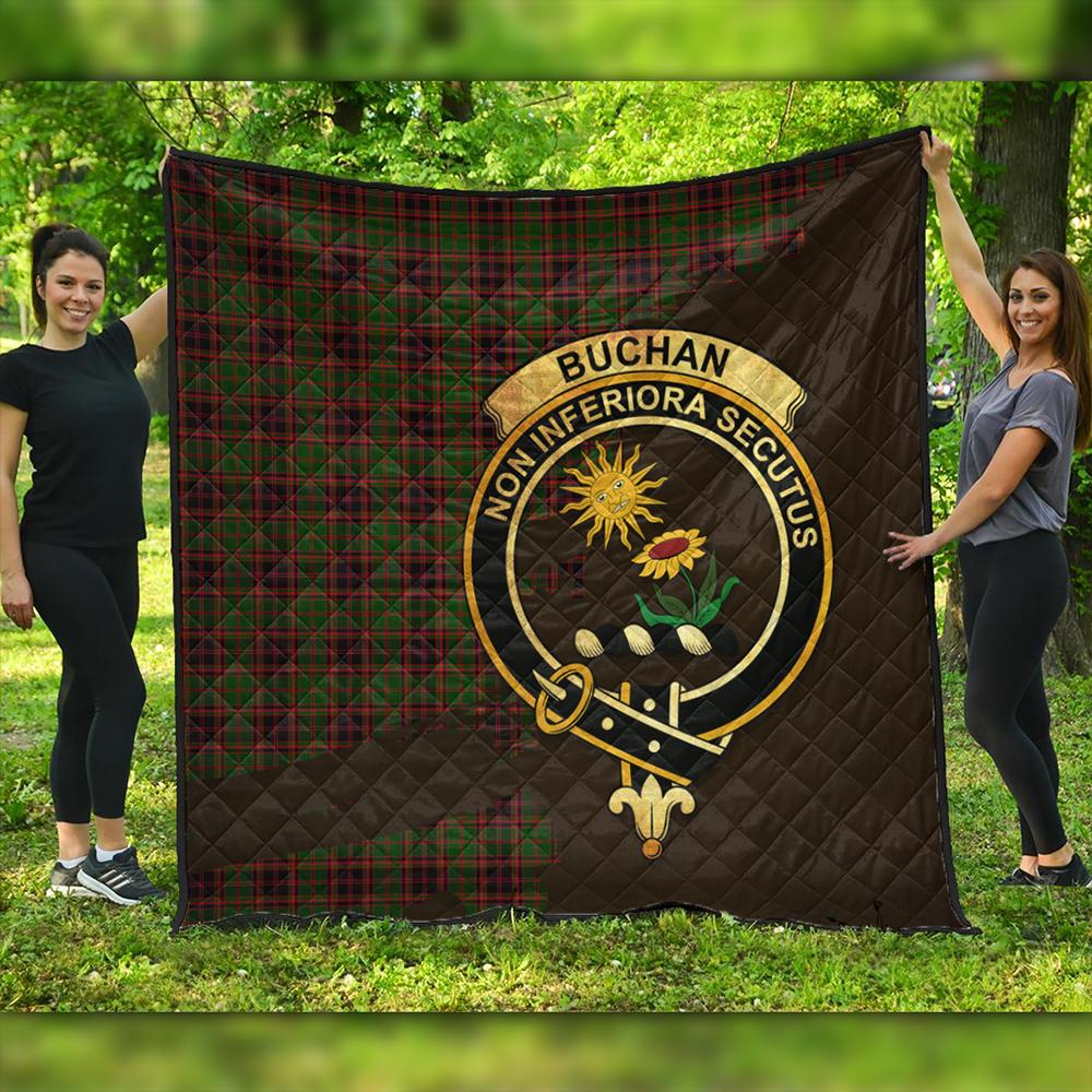 Buchan Modern Tartan Crest Premium Quilt Oldest Style