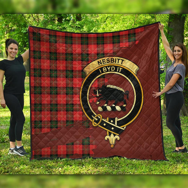 Nesbitt Modern Tartan Crest Premium Quilt Oldest Style