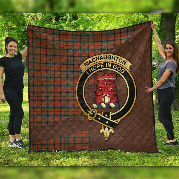 MacNaughton Ancient Tartan Crest Premium Quilt Oldest Style