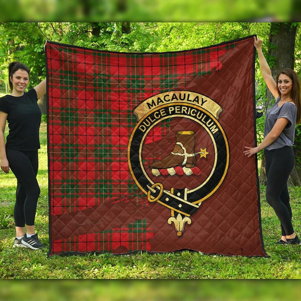 MacAulay Modern Tartan Crest Premium Quilt Oldest Style