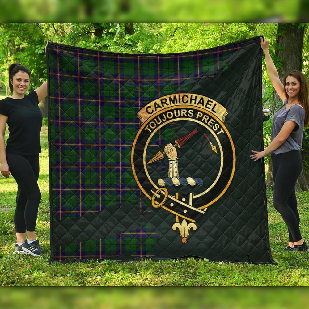 Carmichael Modern Tartan Crest Premium Quilt Oldest Style