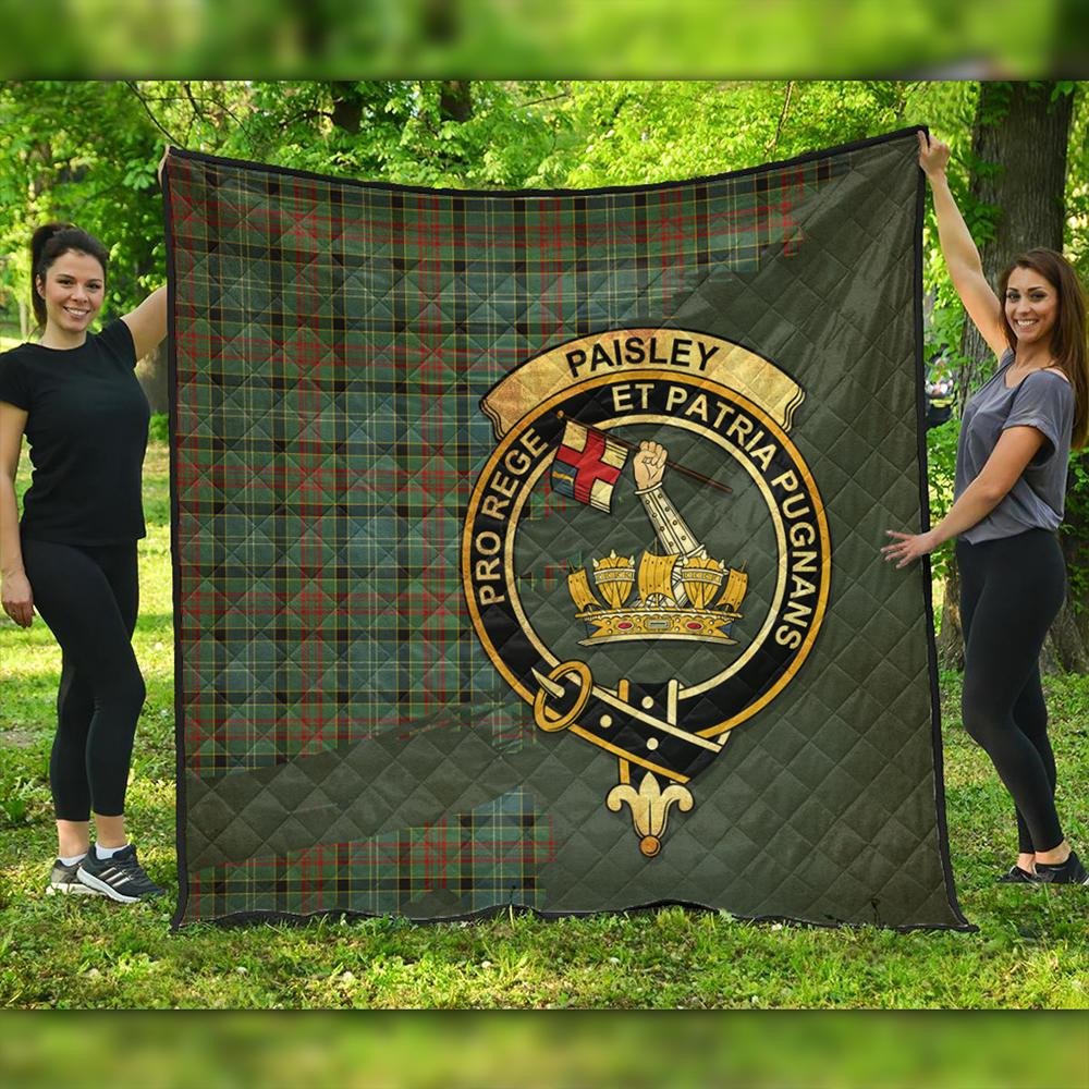 Paisley District Tartan Crest Premium Quilt Oldest Style