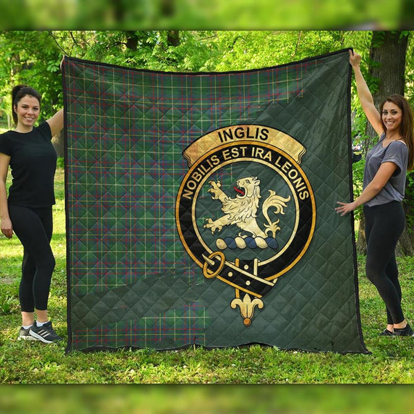 Inglis Ancient Tartan Crest Premium Quilt Oldest Style