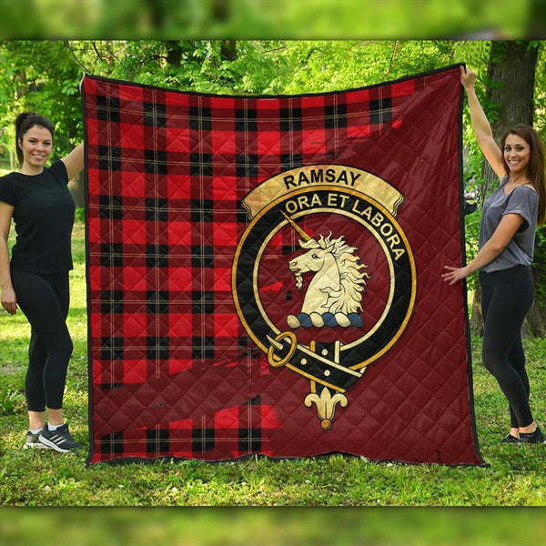 Ramsay Modern Tartan Crest Premium Quilt Oldest Style