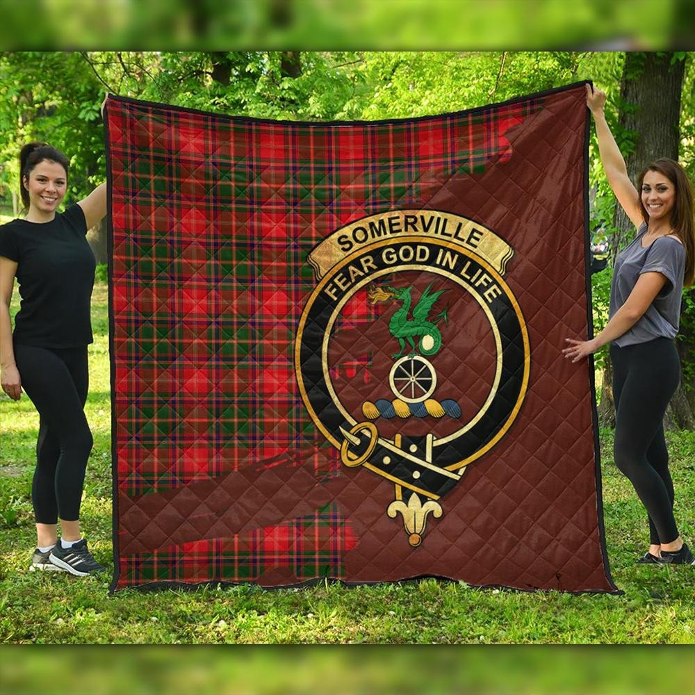 Somerville Modern Tartan Crest Premium Quilt Oldest Style