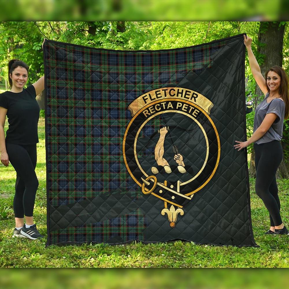 Fletcher Ancient Tartan Crest Premium Quilt Oldest Style