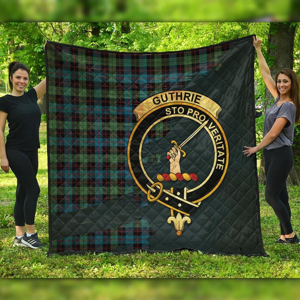 Guthrie Ancient Tartan Crest Premium Quilt Oldest Style