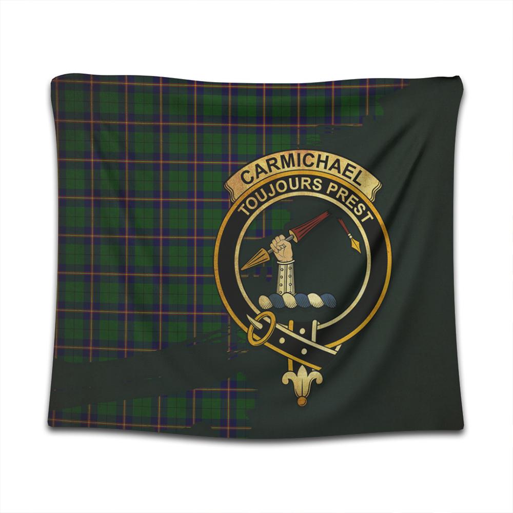 Carmichael Modern Tartan Crest Tapestry Oldest Style