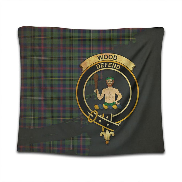 Wood Modern Tartan Crest Tapestry Oldest Style