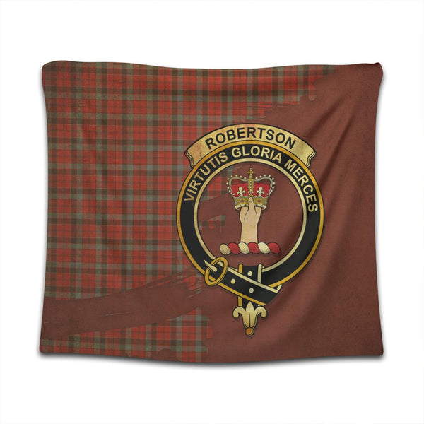 Robertson Weathered Tartan Crest Tapestry Oldest Style