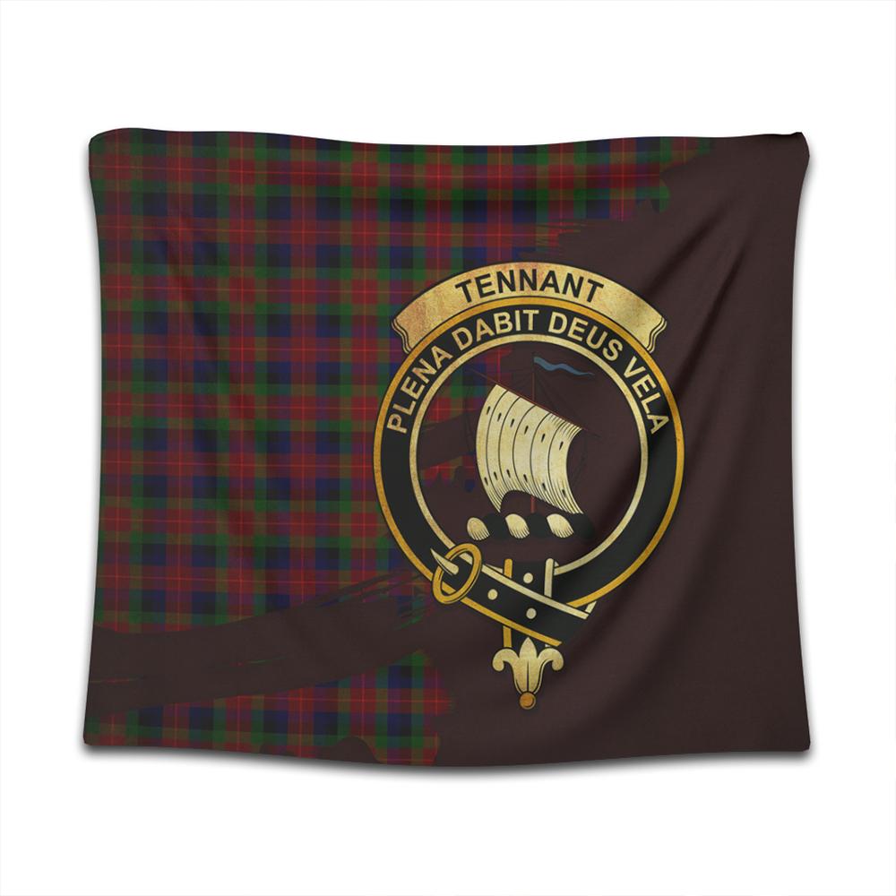 Tennant Tartan Crest Tapestry Oldest Style