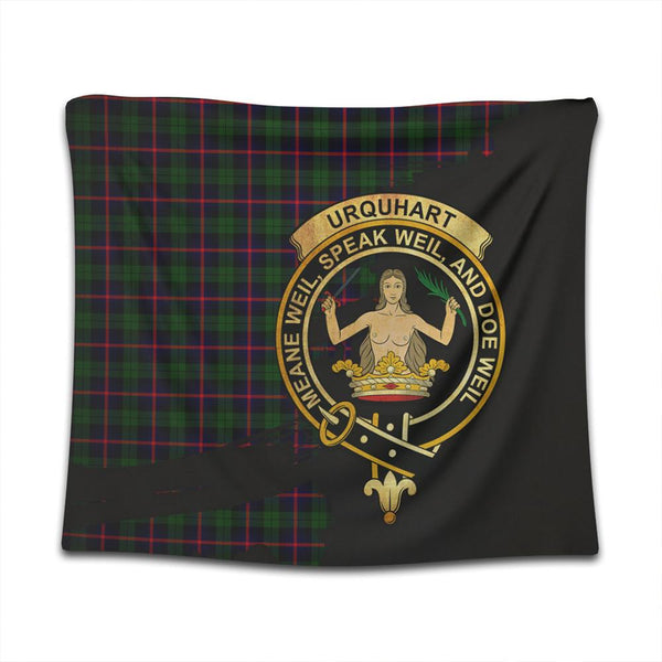 Urquhart Modern Tartan Crest Tapestry Oldest Style