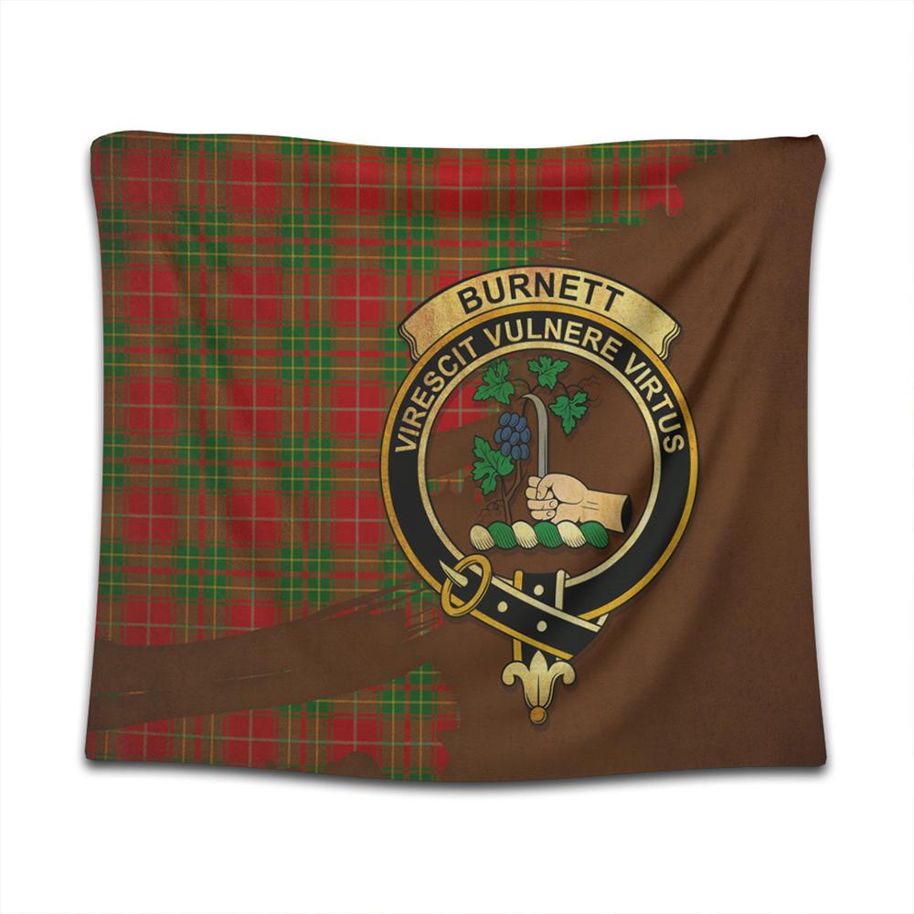 Burnett Ancient Tartan Crest Tapestry Oldest Style