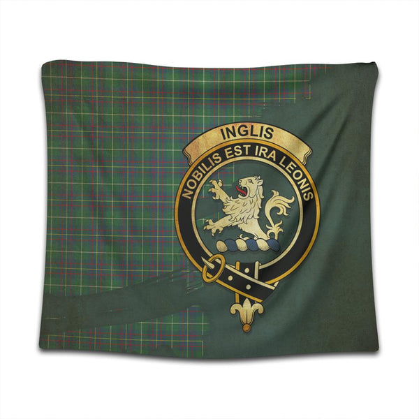 Inglis Ancient Tartan Crest Tapestry Oldest Style