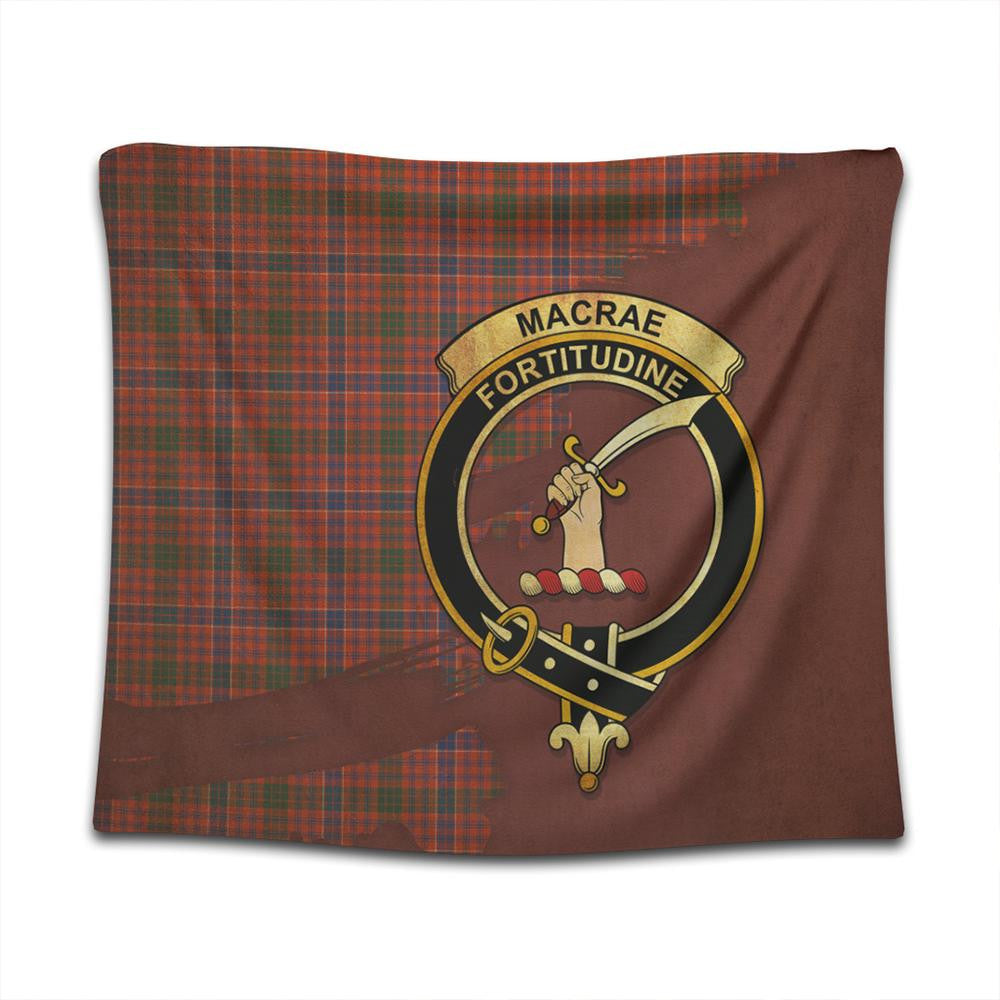 MacRae Ancient Tartan Crest Tapestry Oldest Style