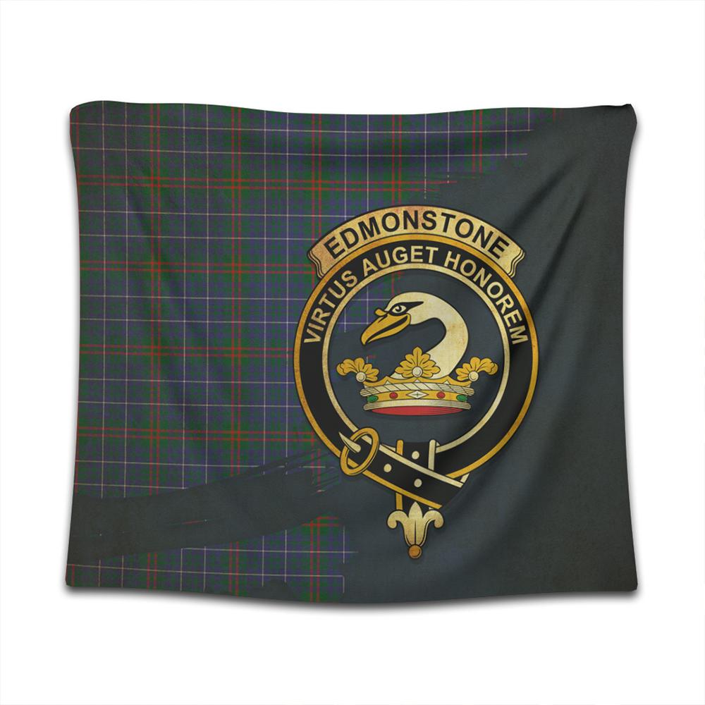 Edmonstone Tartan Crest Tapestry Oldest Style