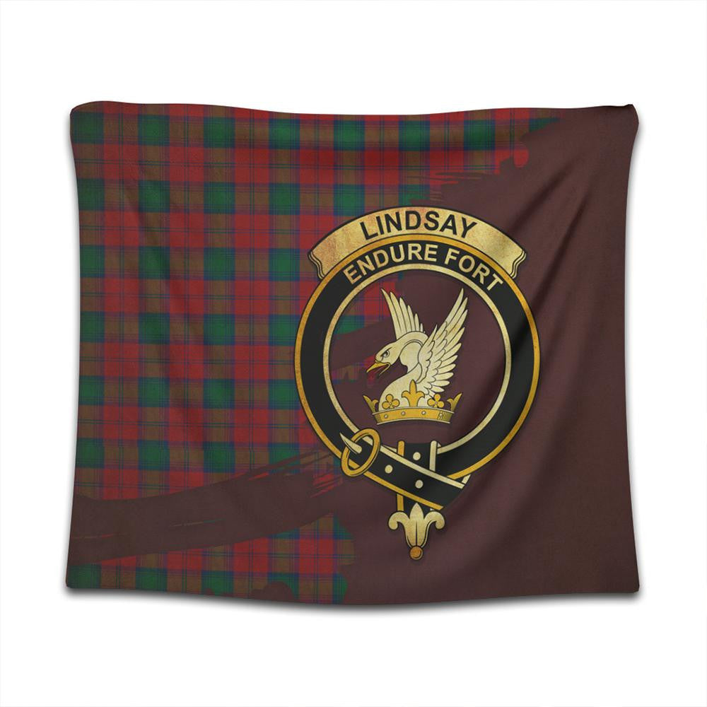 Lindsay Modern Tartan Crest Tapestry Oldest Style