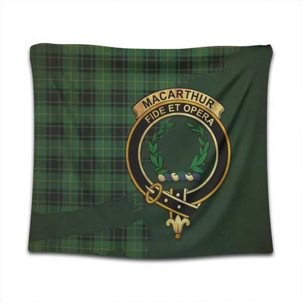 MacArthur Ancient Tartan Crest Tapestry Oldest Style