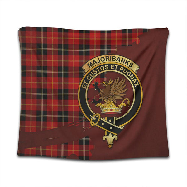 Marjoribanks Tartan Crest Tapestry Oldest Style