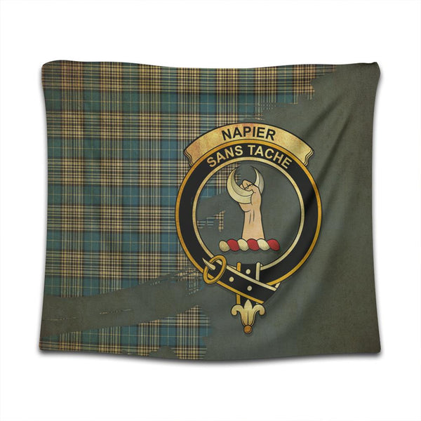 Napier Ancient Tartan Crest Tapestry Oldest Style