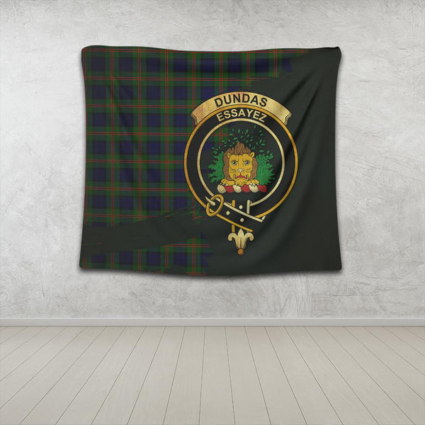 Dundas Modern Tartan Crest Tapestry Oldest Style