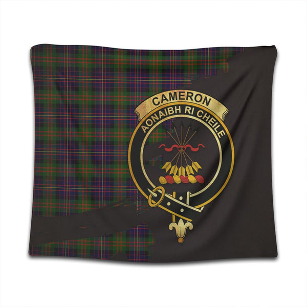 Cameron of Erracht Modern Tartan Crest Tapestry Oldest Style