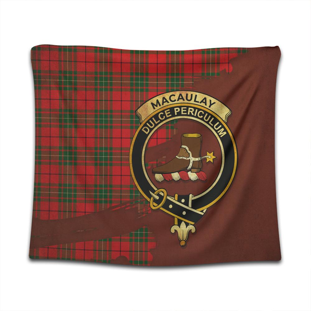 MacAulay Modern Tartan Crest Tapestry Oldest Style