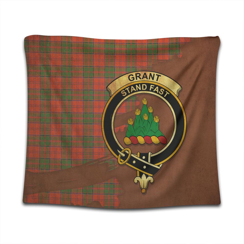 Grant Ancient Tartan Crest Tapestry Oldest Style