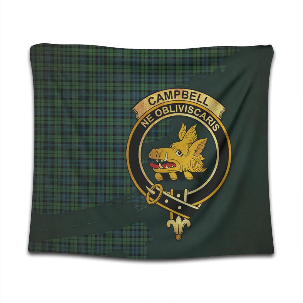 Campbell Ancient 02 Tartan Crest Tapestry Oldest Style