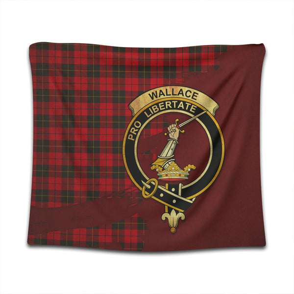 Wallace Weathered Tartan Crest Tapestry Oldest Style