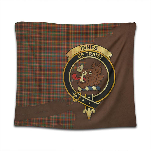 Innes Ancient Tartan Crest Tapestry Oldest Style