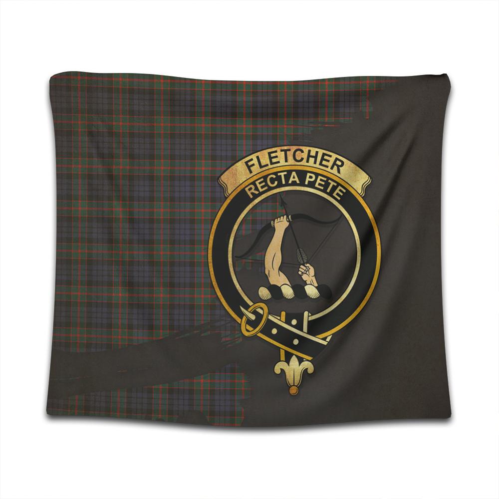 Fletcher of Dunans Tartan Crest Tapestry Oldest Style