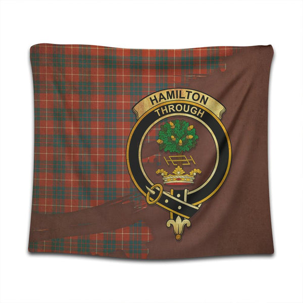 Hamilton Ancient Tartan Crest Tapestry Oldest Style