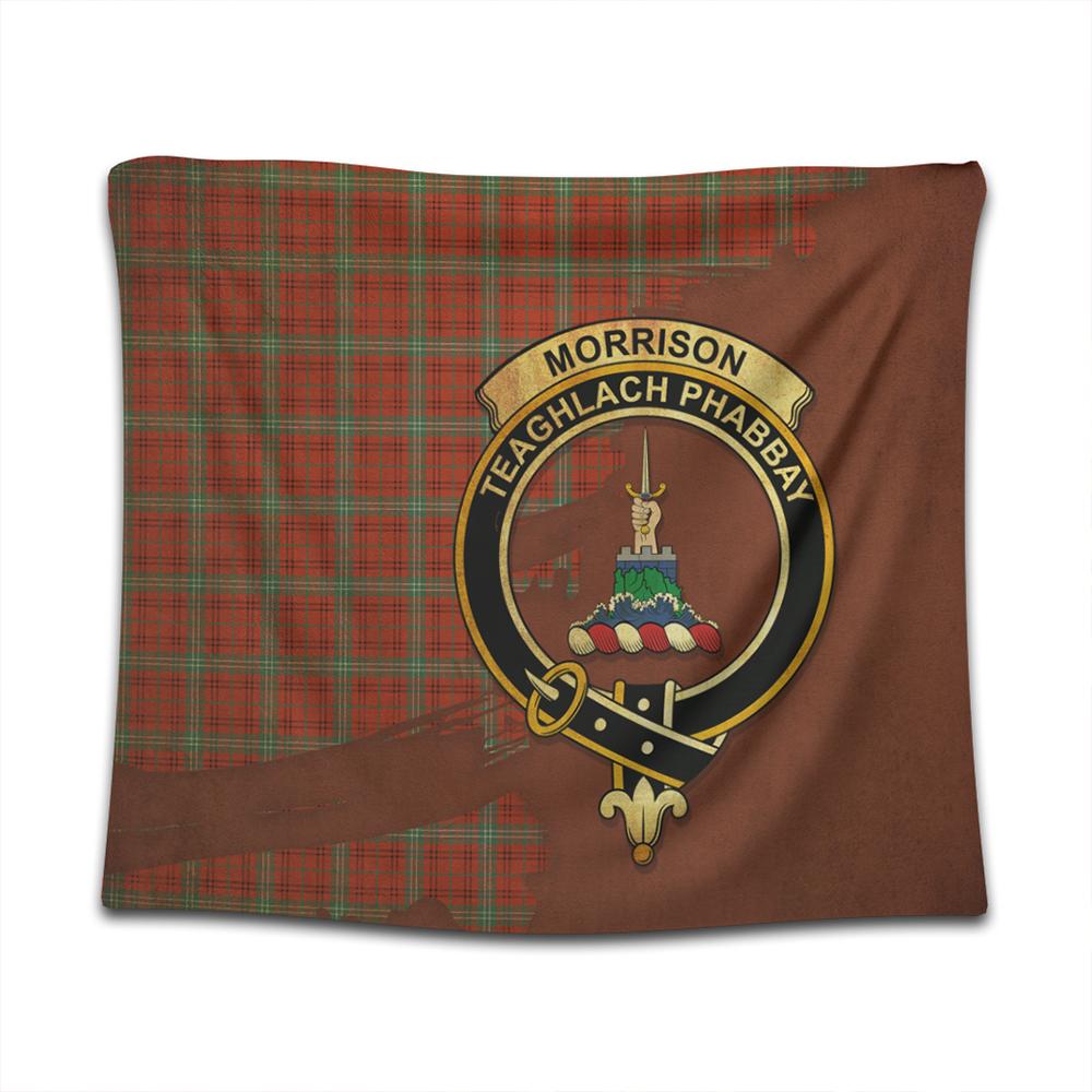 Morrison Red Ancient Tartan Crest Tapestry Oldest Style