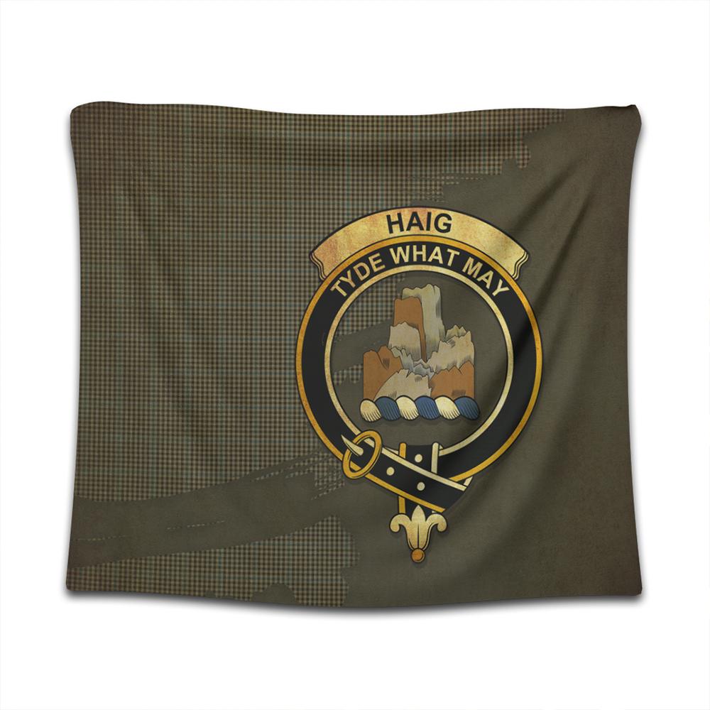 Haig Check Tartan Crest Tapestry Oldest Style