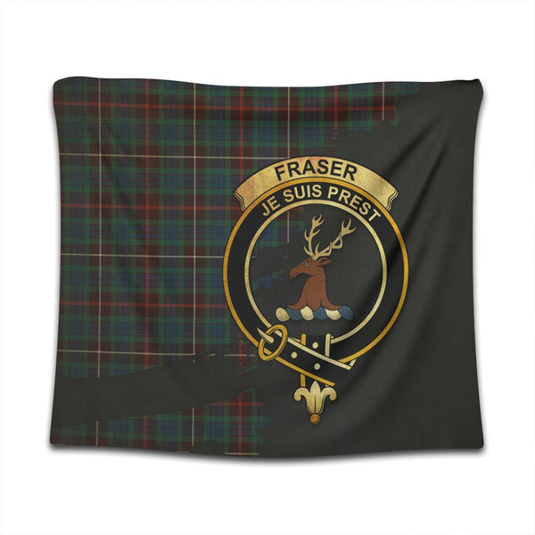 Fraser Hunting Ancient Tartan Crest Tapestry Oldest Style