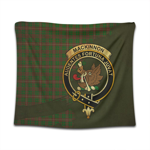 MacKinnon Hunting Modern Tartan Crest Tapestry Oldest Style