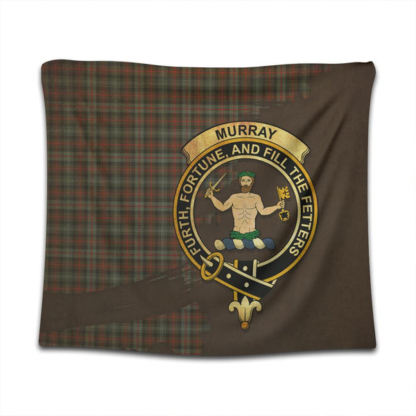 Murray of Atholl Weathered Tartan Crest Tapestry Oldest Style