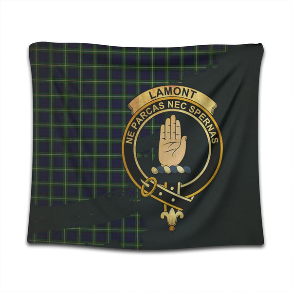 Lamont Modern Tartan Crest Tapestry Oldest Style