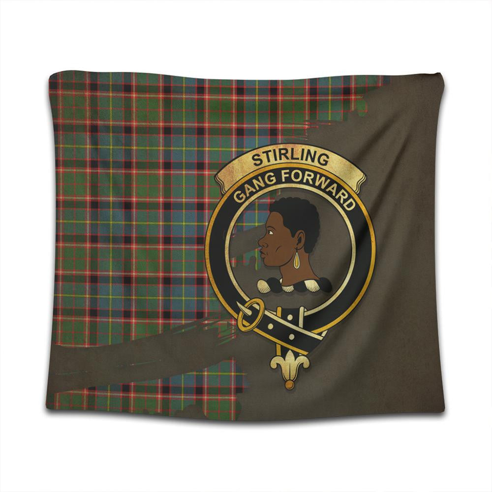 Stirling & Bannockburn District Tartan Crest Tapestry Oldest Style