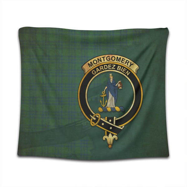 Montgomery Ancient Tartan Crest Tapestry Oldest Style