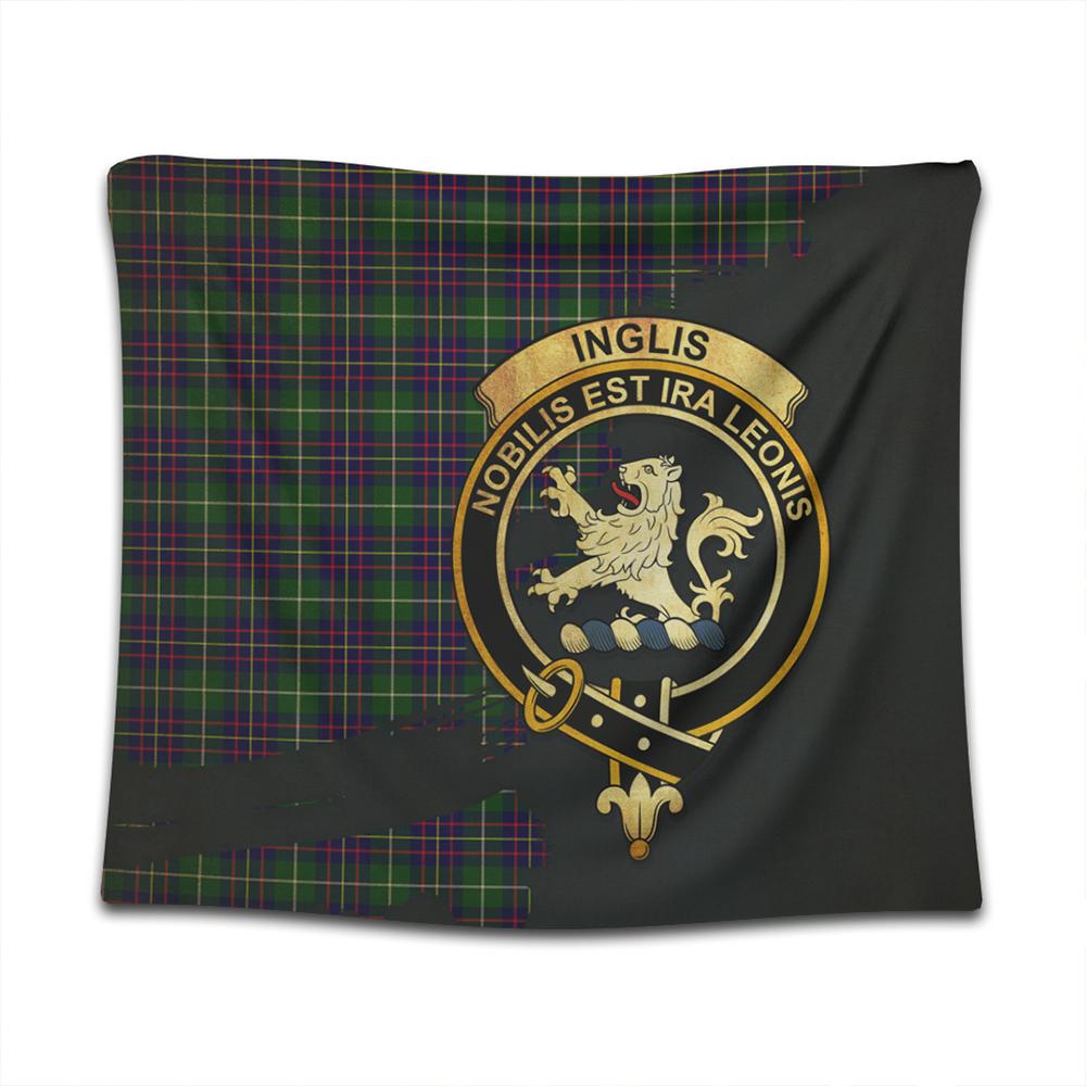 Inglis Modern Tartan Crest Tapestry Oldest Style