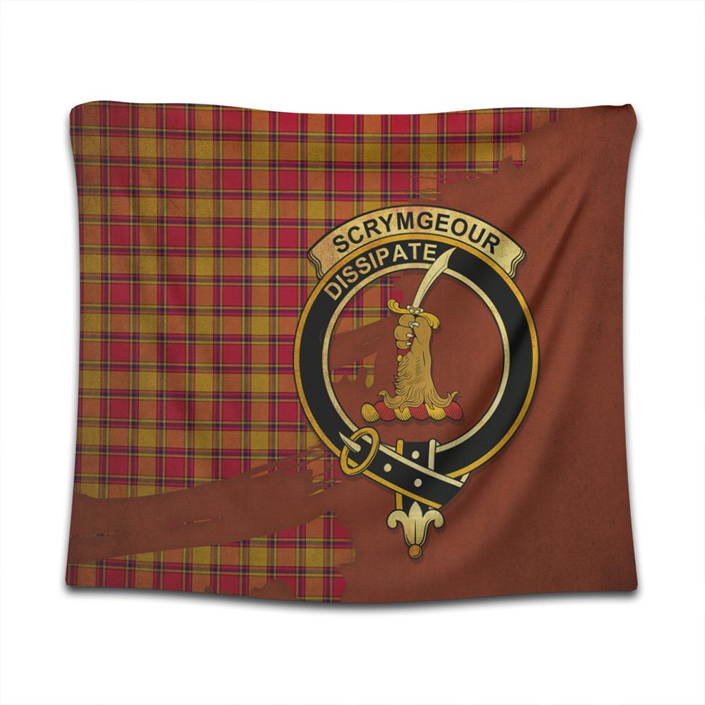 Scrymgeour Tartan Crest Tapestry Oldest Style