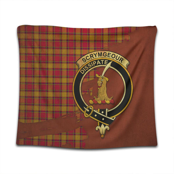 Scrymgeour Tartan Crest Tapestry Oldest Style